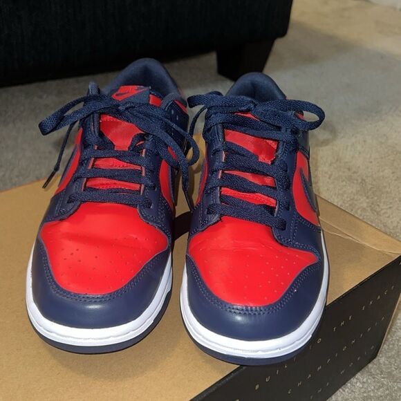 Nike Dunks Red Blue Sneakers - Picture 4 of 6